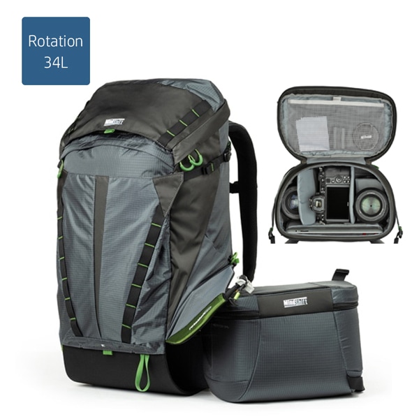 【30%OFF/ノベルティ/OUTLET】thinkTANKphoto(シンクタンクフォト) ローテーション 34L バックパック ブラックグレー