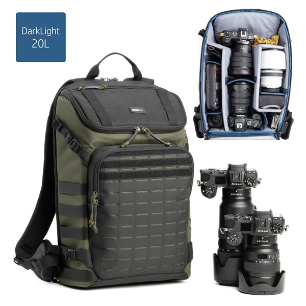 【ノベルティ付き】thinkTANKphoto(シンクタンクフォト) ダークライト バックパック 20L モンタナグリーン