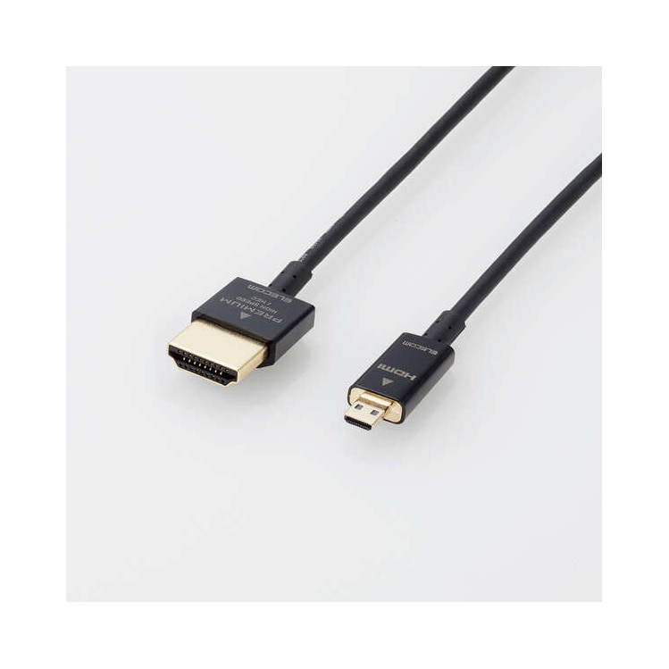 ELLECOM(エレコム) HDMIケーブル Premium スーパースリムMicro 1.8m ブラック DH-HDP14SSU18BK