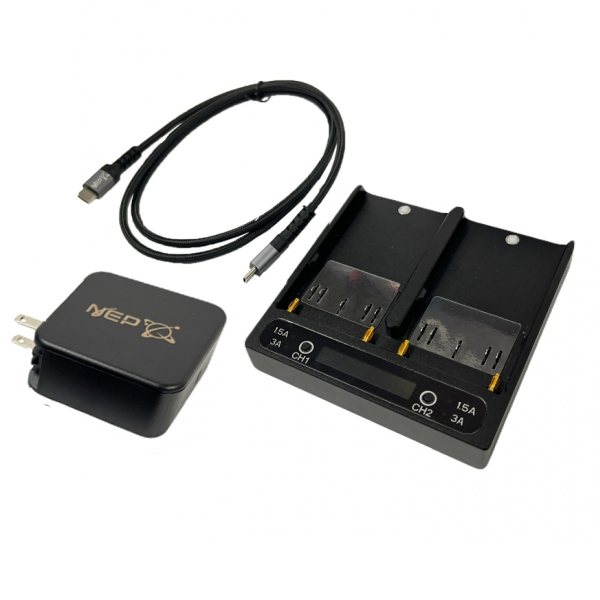 NEP(NEP) Canon BP-A/SONY BP-U兼用2連急速同時充電器  CHDV-PDZ2