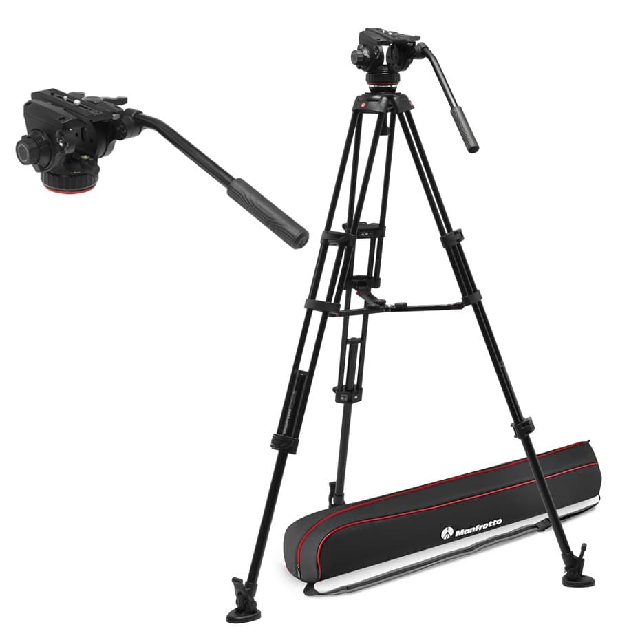 【予約受付中】Manfrotto(マンフロット) 502Xビデオ雲台+アルミツイン三脚 MSMVK502XTWINMA