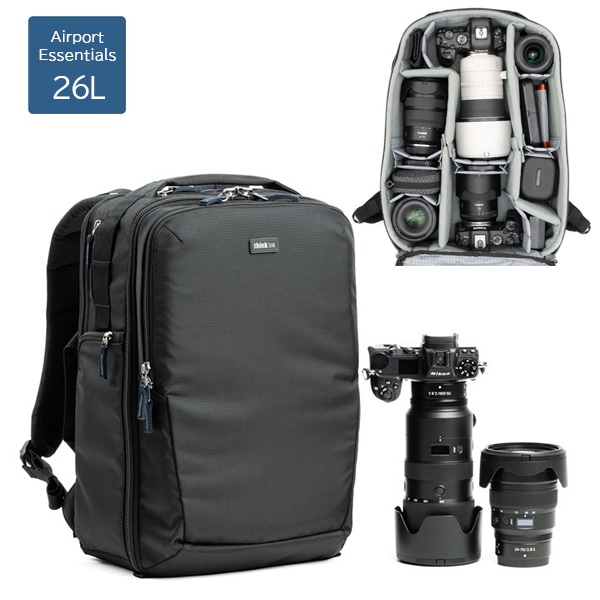 【予約受付中】thinkTANKphoto(シンクタンクフォト) エアポート エッセンシャルズ 26L ブラック